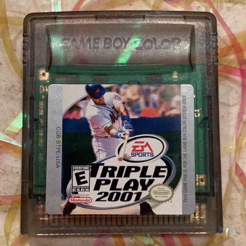 Triple Play 2001 Nintendo Game Boy Color Authentic EA Sports Tested Baseball